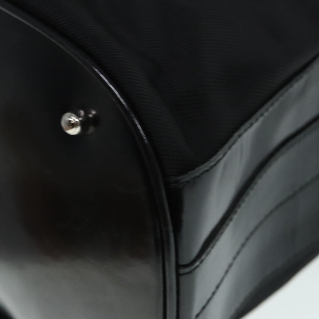GUCCI Bamboo Hand Bag Nylon 2way Black Silver 001 3754 1657 ep5681
