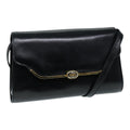 GUCCI Shoulder Bag Leather Black Gold ep5691