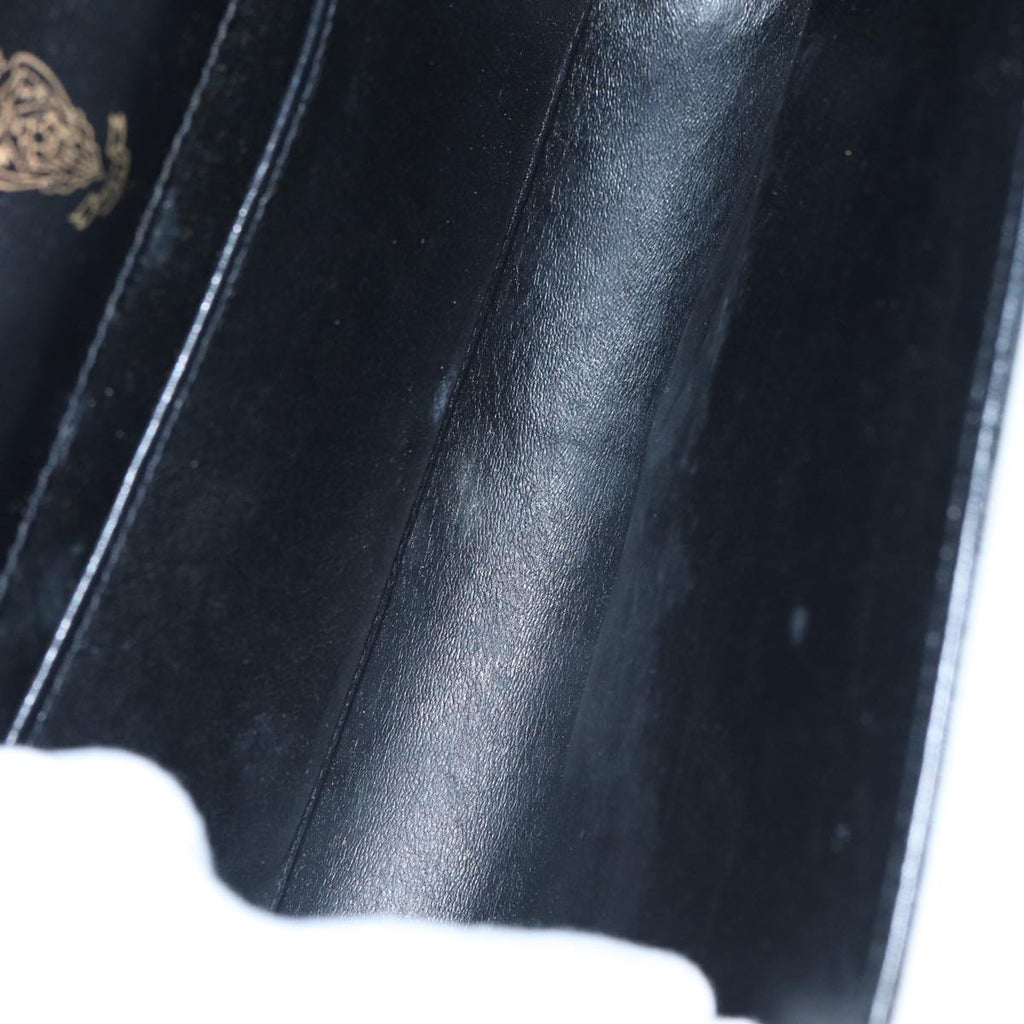GUCCI Shoulder Bag Leather Black Gold ep5691