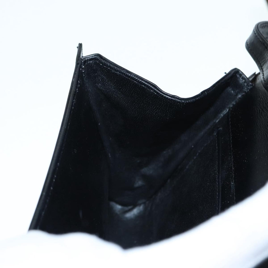 GUCCI Shoulder Bag Leather Black Gold ep5691