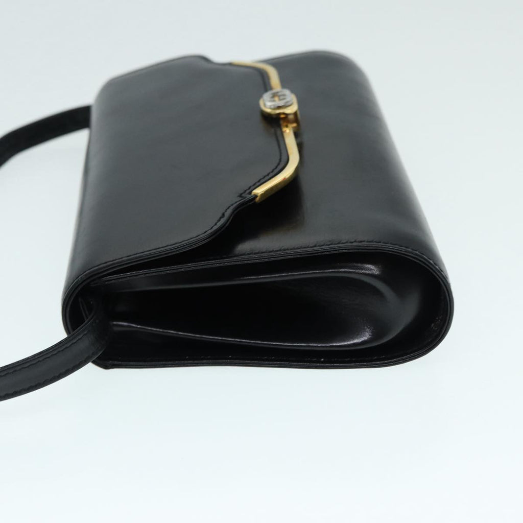 GUCCI Shoulder Bag Leather Black Gold ep5691