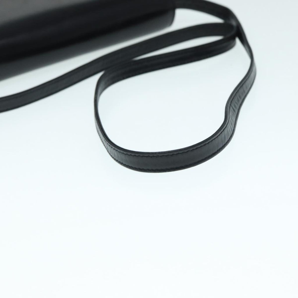GUCCI Shoulder Bag Leather Black Gold ep5691