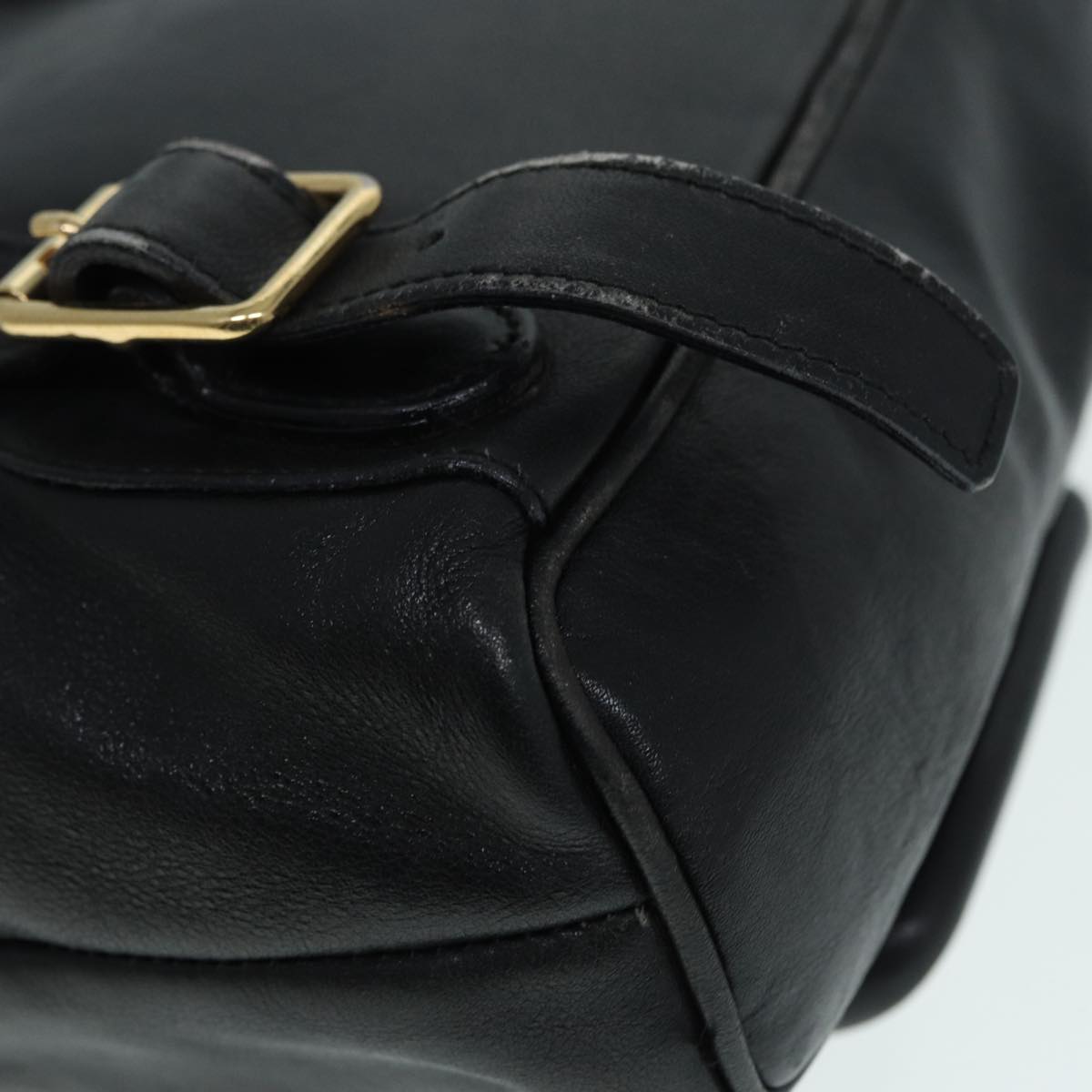 GUCCI Bamboo Backpack Leather Black Gold 003 2034 0030 ep5694