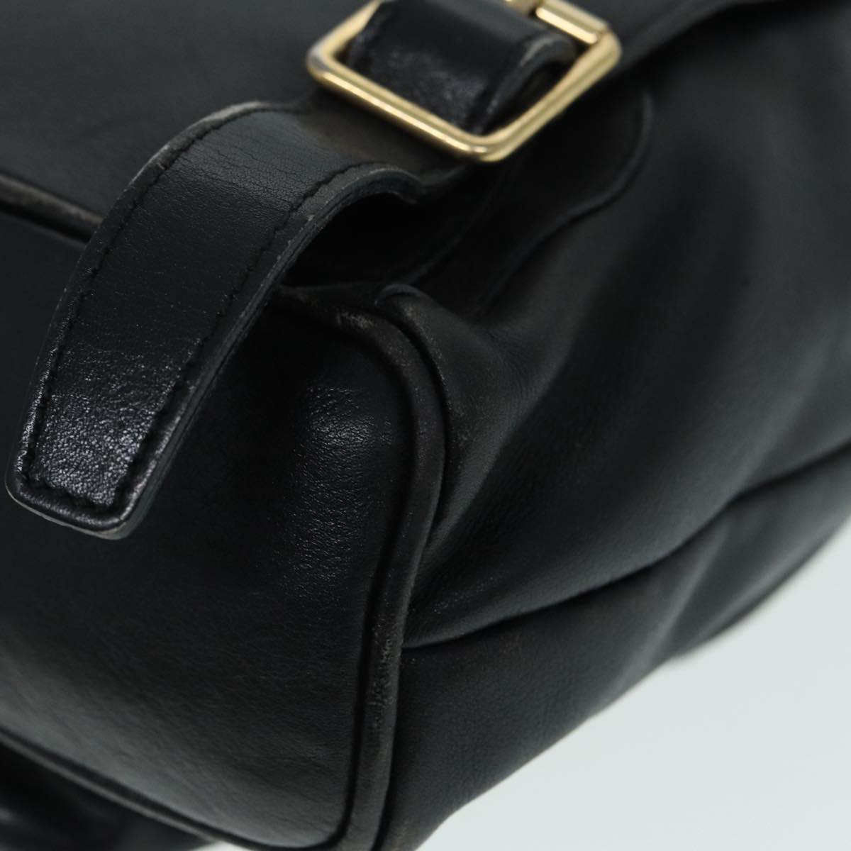 GUCCI Bamboo Backpack Leather Black Gold 003 2034 0030 ep5694