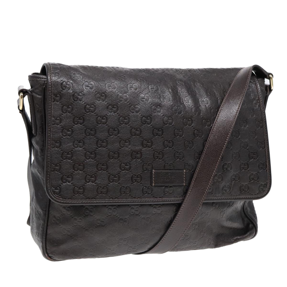 GUCCI GG Canvas Guccissima Shoulder Bag Gold Brown 223665 ep5697