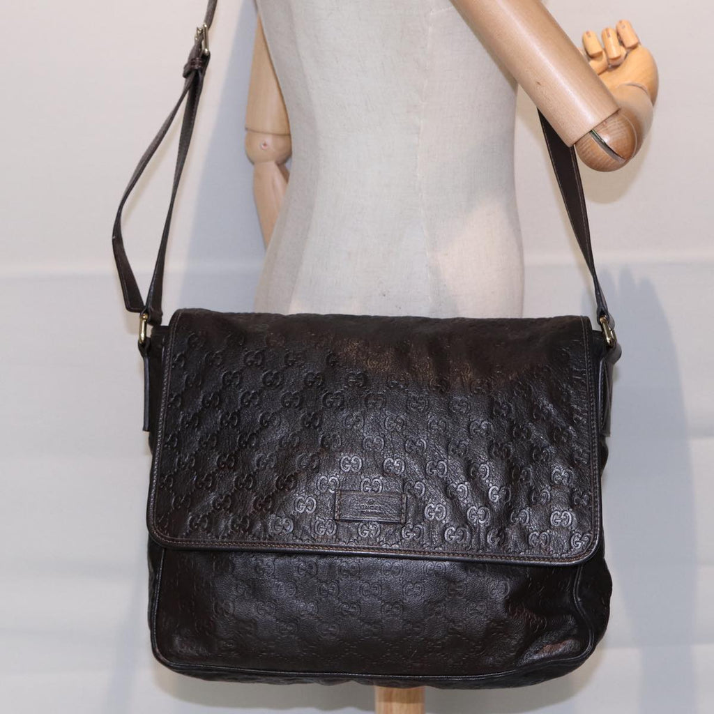 GUCCI GG Canvas Guccissima Shoulder Bag Gold Brown 223665 ep5697