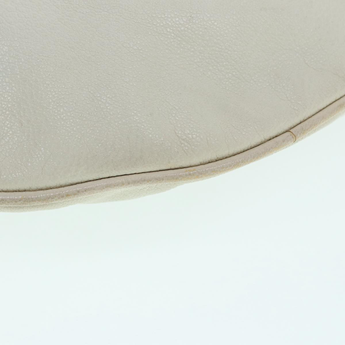 GUCCI Horsebit Shoulder Bag Leather Beige Gold 170013 ep5698