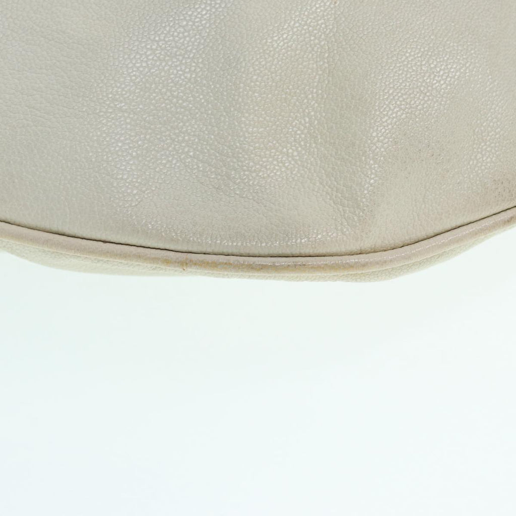 GUCCI Horsebit Shoulder Bag Leather Beige Gold 170013 ep5698