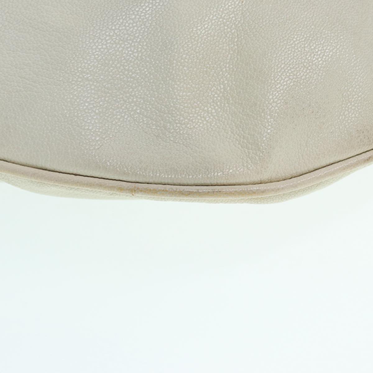 GUCCI Horsebit Shoulder Bag Leather Beige Gold 170013 ep5698