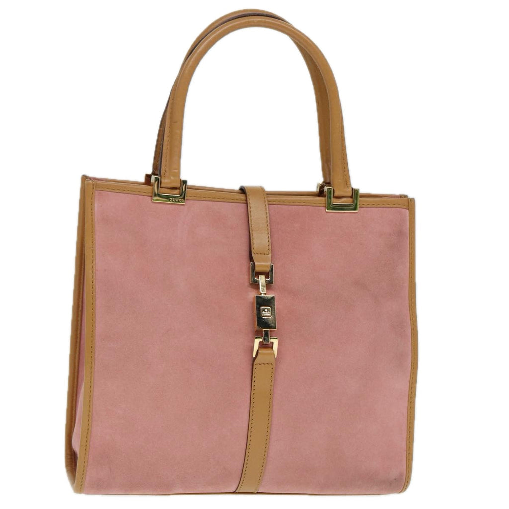 GUCCI Jackie Hand Bag Suede Pink Gold 002 1065 3444 ep5705