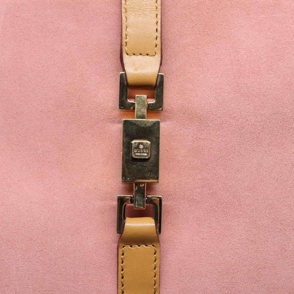 GUCCI Jackie Hand Bag Suede Pink Gold 002 1065 3444 ep5705