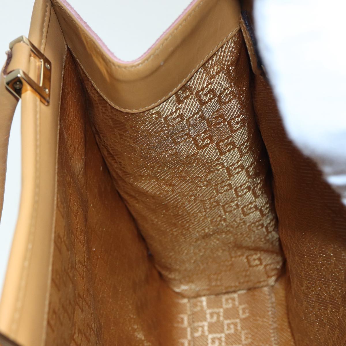 GUCCI Jackie Hand Bag Suede Pink Gold 002 1065 3444 ep5705