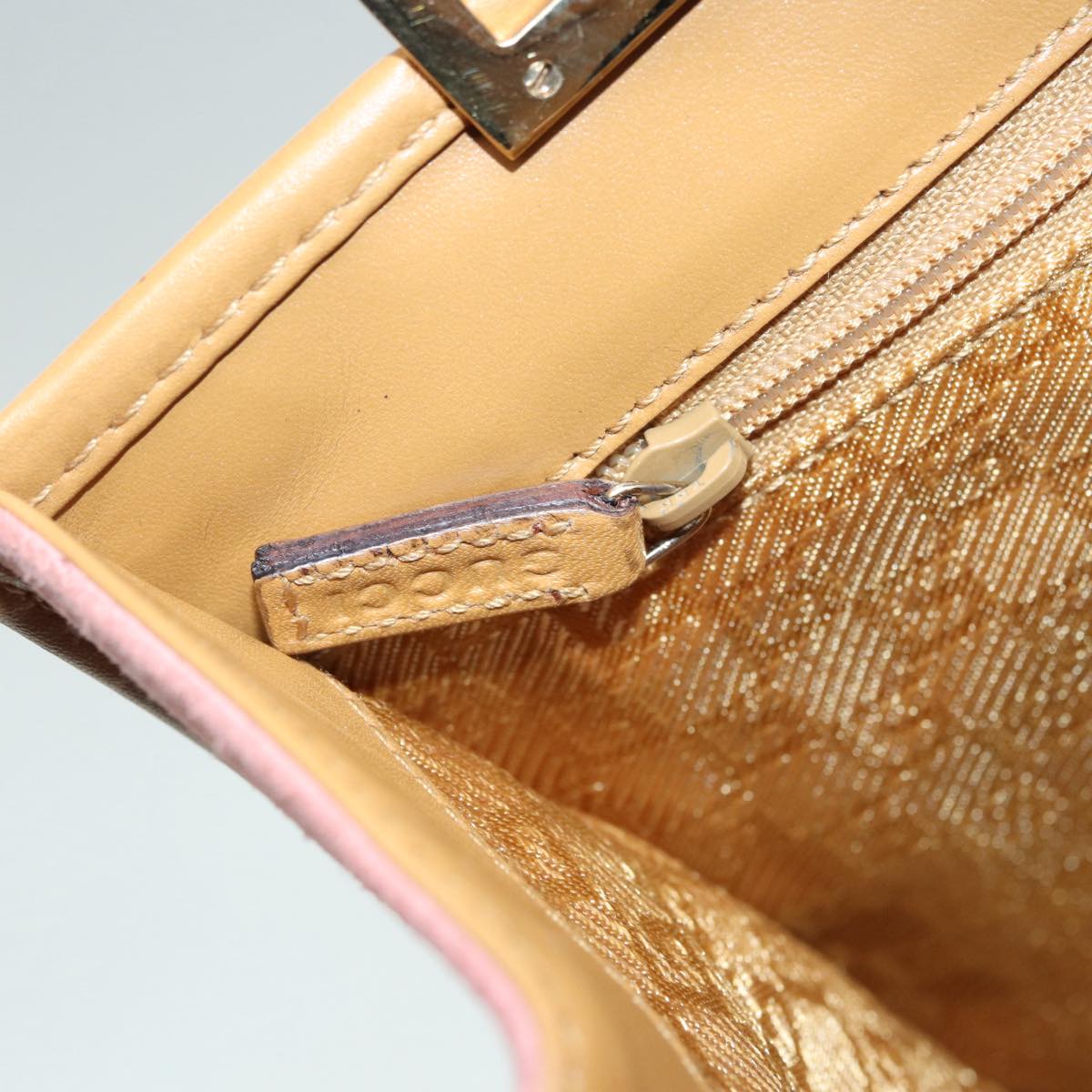 GUCCI Jackie Hand Bag Suede Pink Gold 002 1065 3444 ep5705