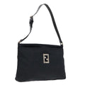 FENDI Zucca Canvas Shoulder Bag Silver Black ep5725
