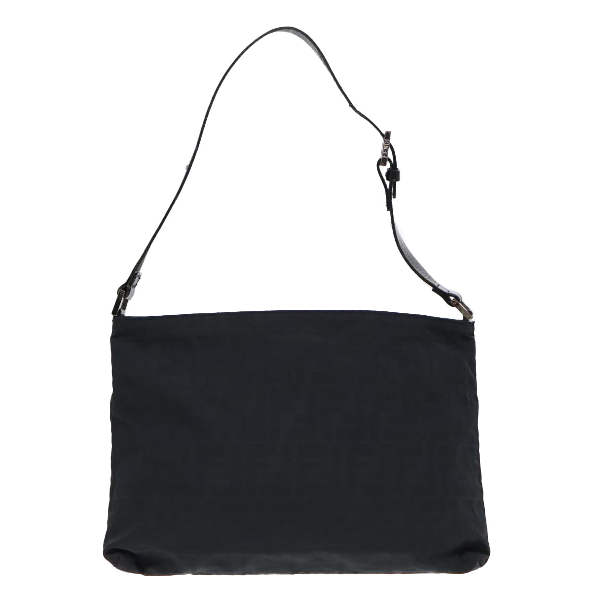 FENDI Zucca Canvas Shoulder Bag Silver Black ep5725