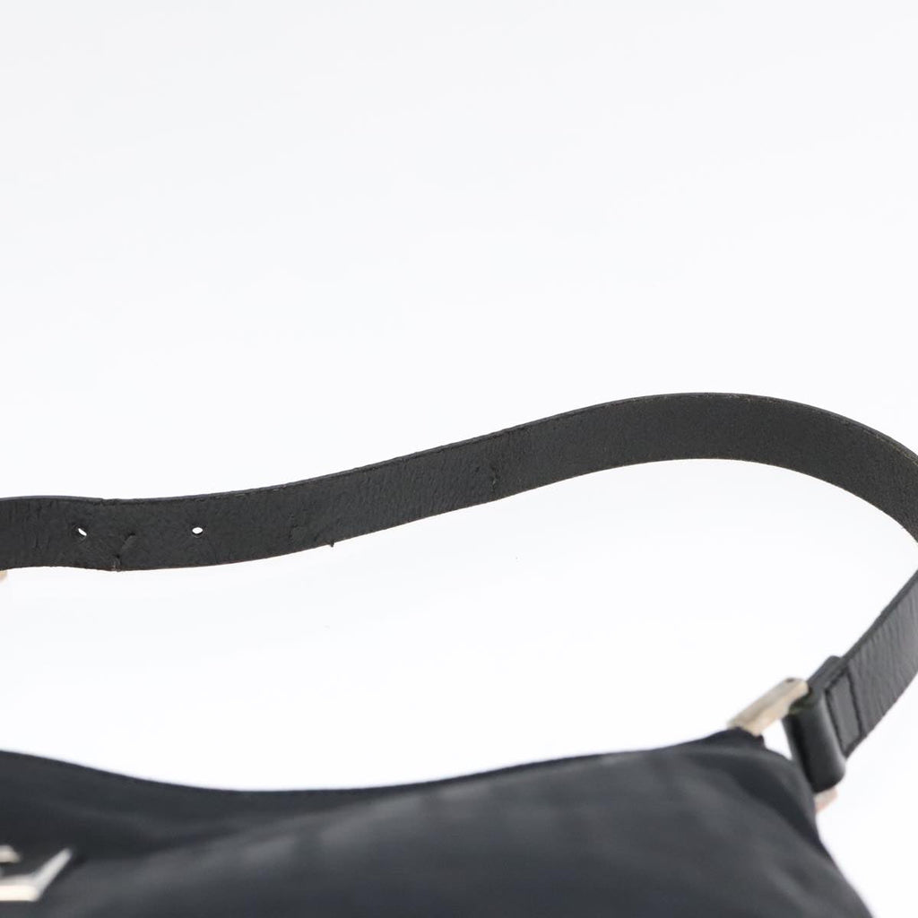 FENDI Zucca Canvas Shoulder Bag Silver Black ep5725