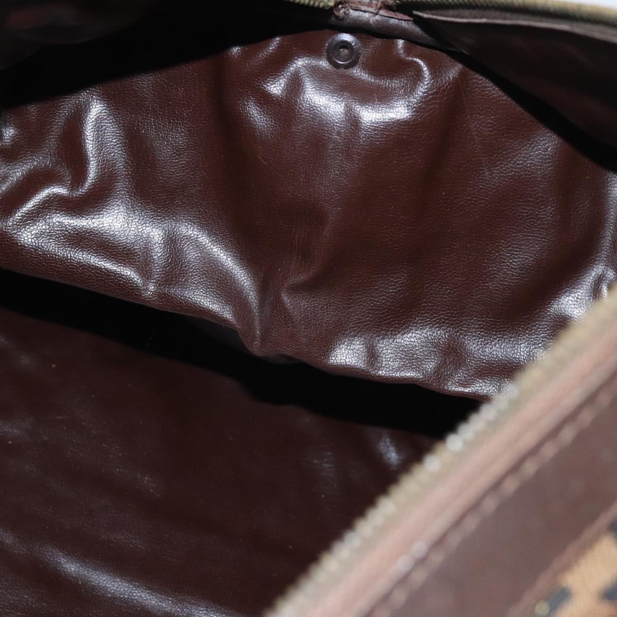 FENDI Zucca Canvas Boston Bag Brown Black ep5847