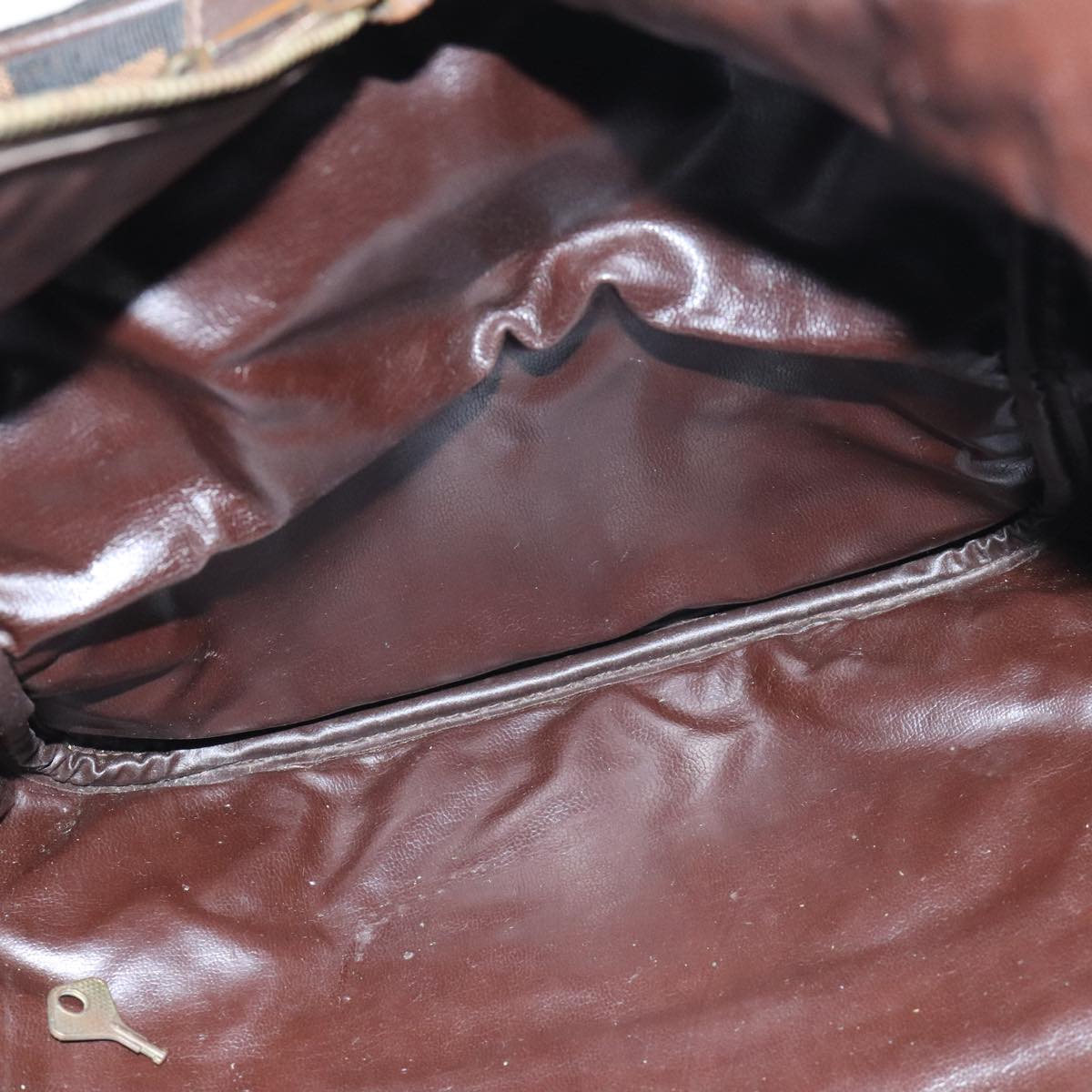 FENDI Zucca Canvas Boston Bag Brown Black ep5847