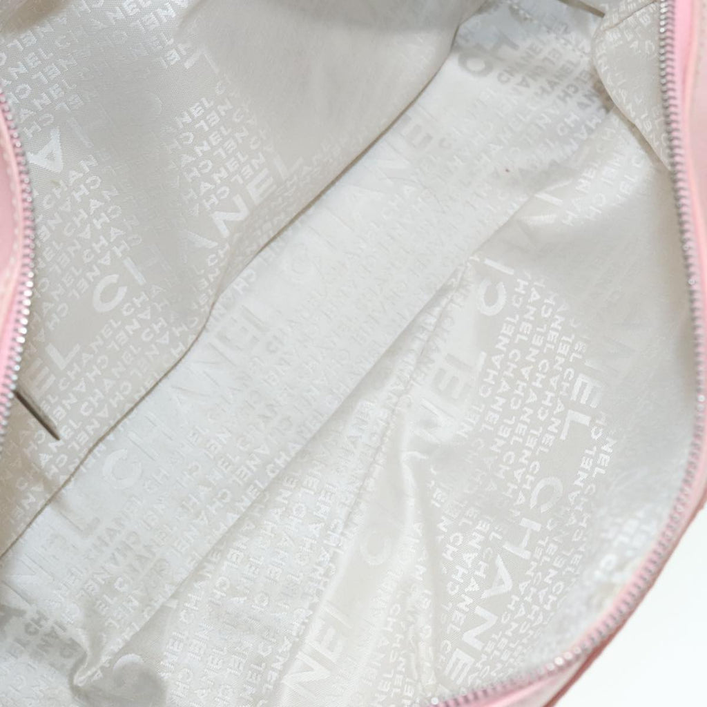CHANEL Hand Bag Cotton Silver Beige CC ep5901
