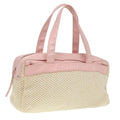 CHANEL Hand Bag Cotton Silver Beige CC ep5901