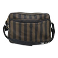 FENDI Pecan Canvas Shoulder Bag Coated Canvas Brown ep5905