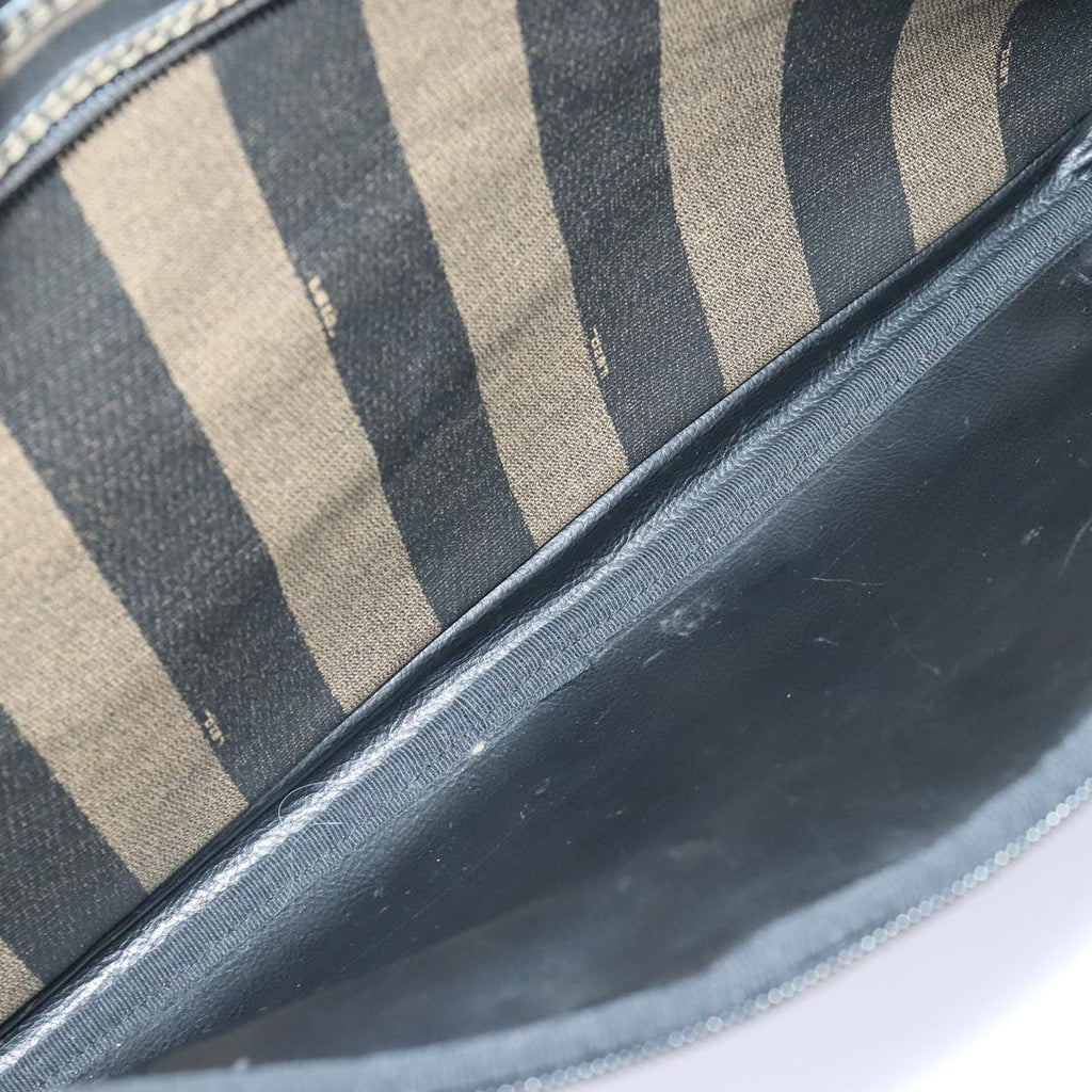 FENDI Pecan Canvas Shoulder Bag Coated Canvas Brown ep5905