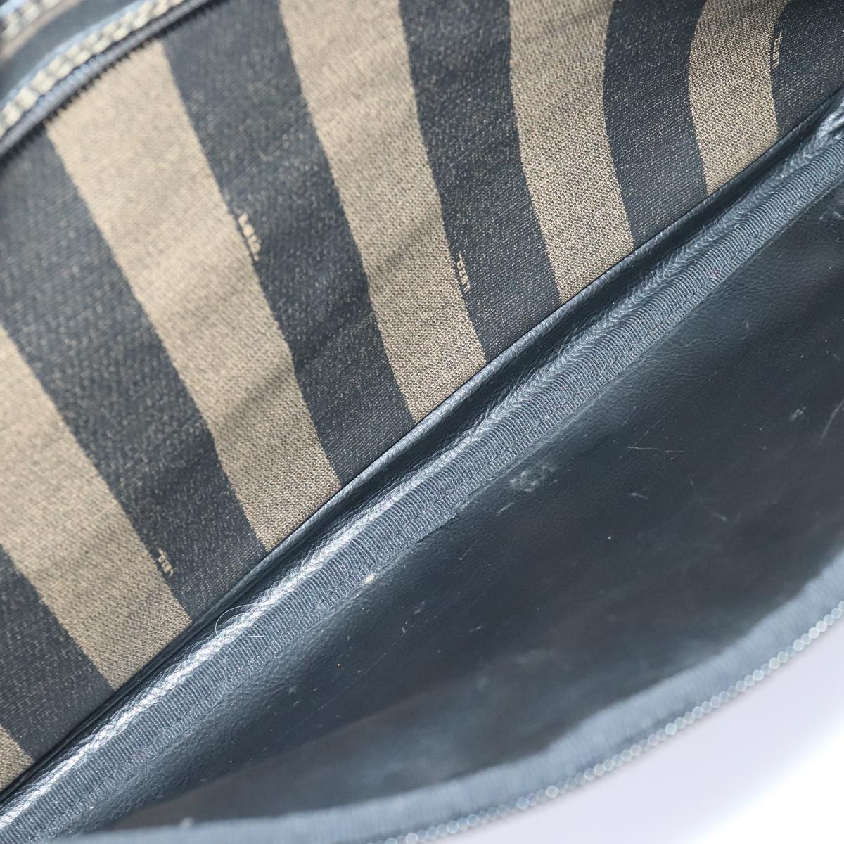 FENDI Pecan Canvas Shoulder Bag Coated Canvas Brown ep5905