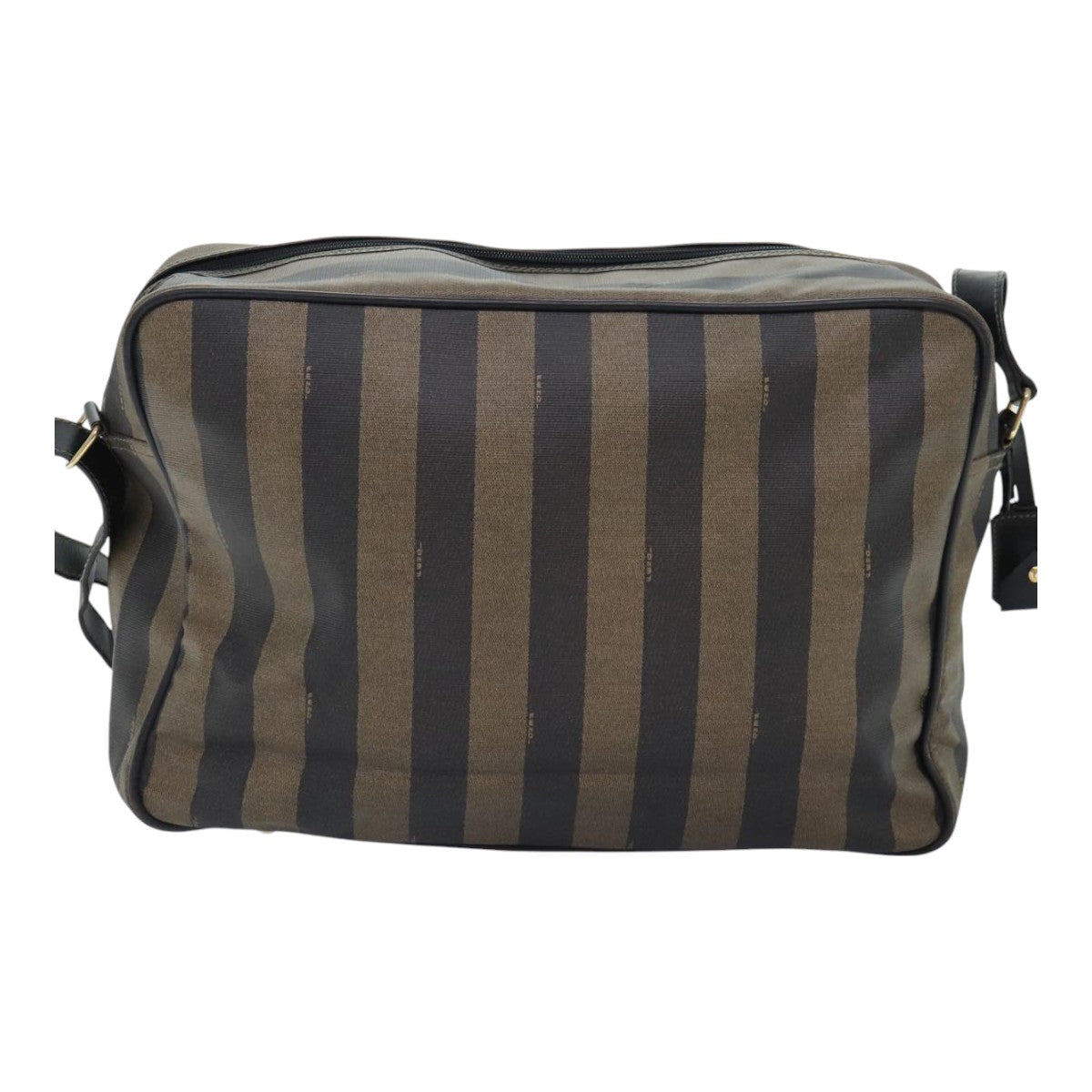 FENDI Pecan Canvas Shoulder Bag Coated Canvas Brown ep5905