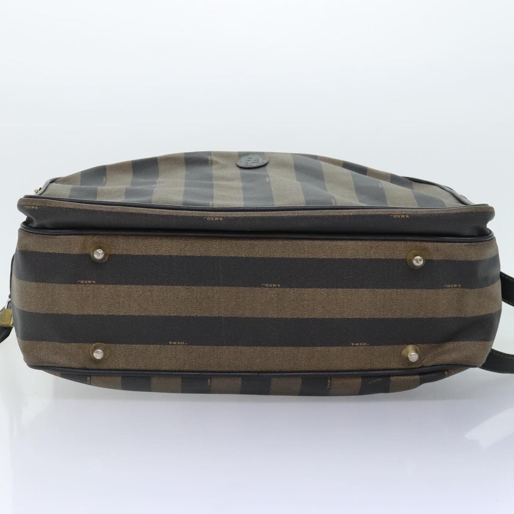 FENDI Pecan Canvas Shoulder Bag Coated Canvas Brown ep5905