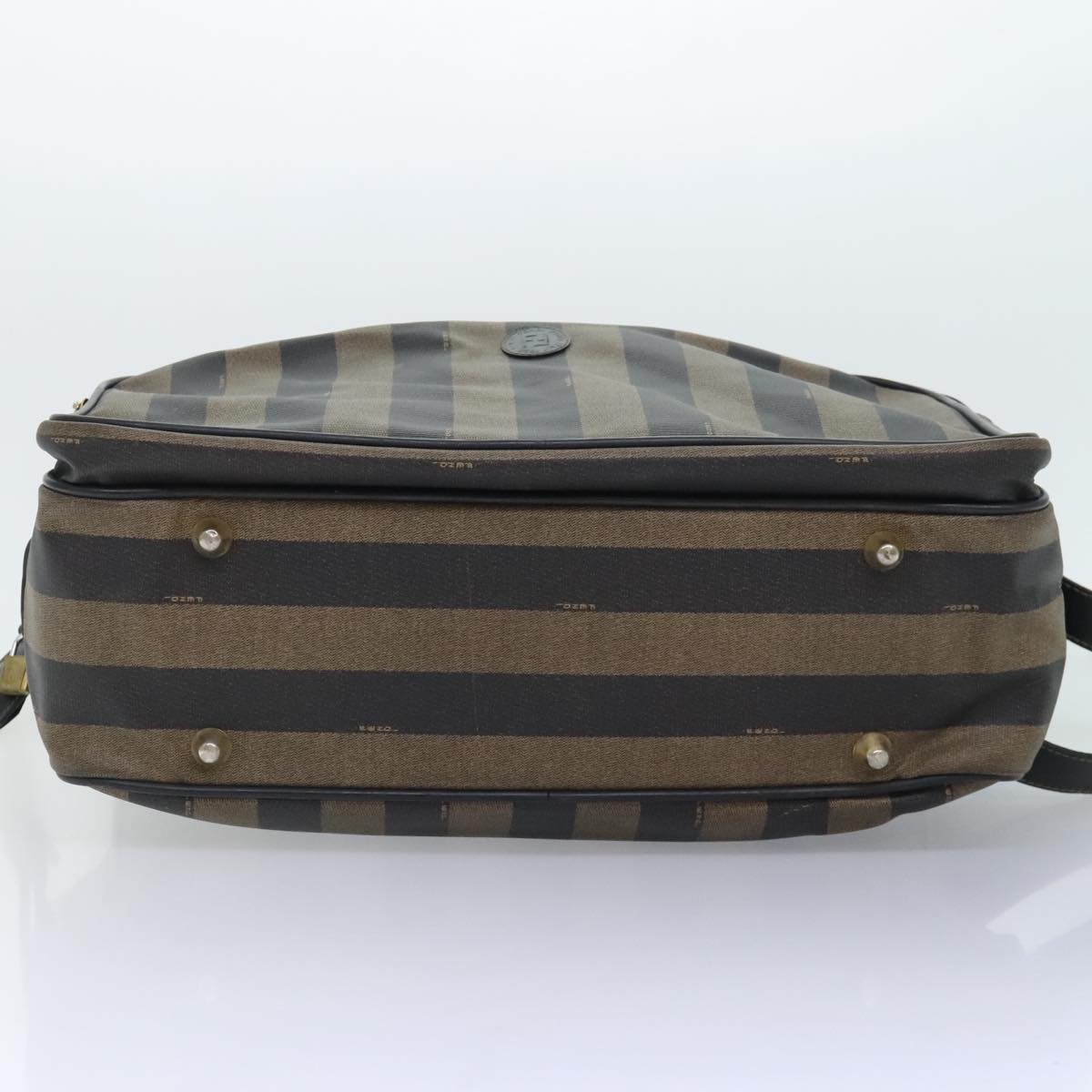 FENDI Pecan Canvas Shoulder Bag Coated Canvas Brown ep5905