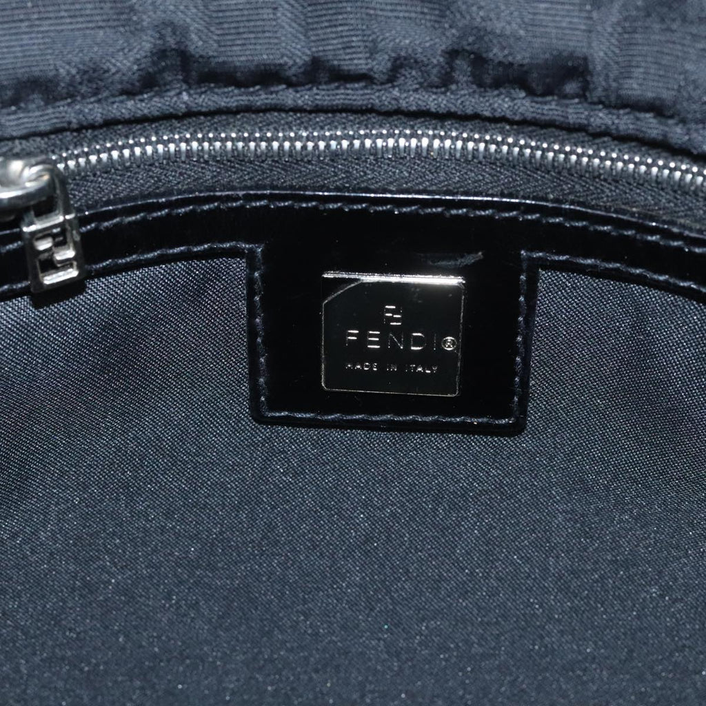 FENDI Zucca Canvas Hand Bag Black Silver ep5941