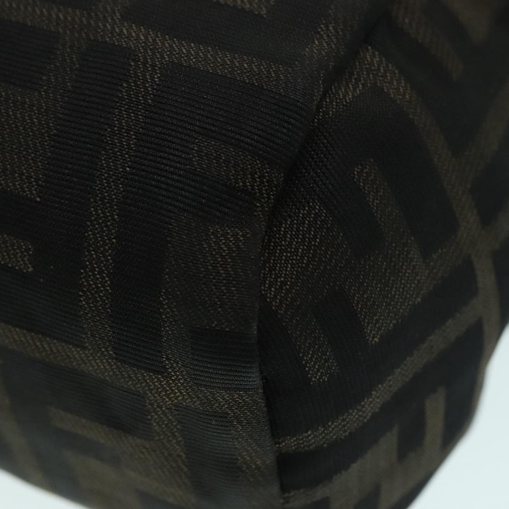 FENDI Zucca Canvas Hand Bag Brown Black ep5977