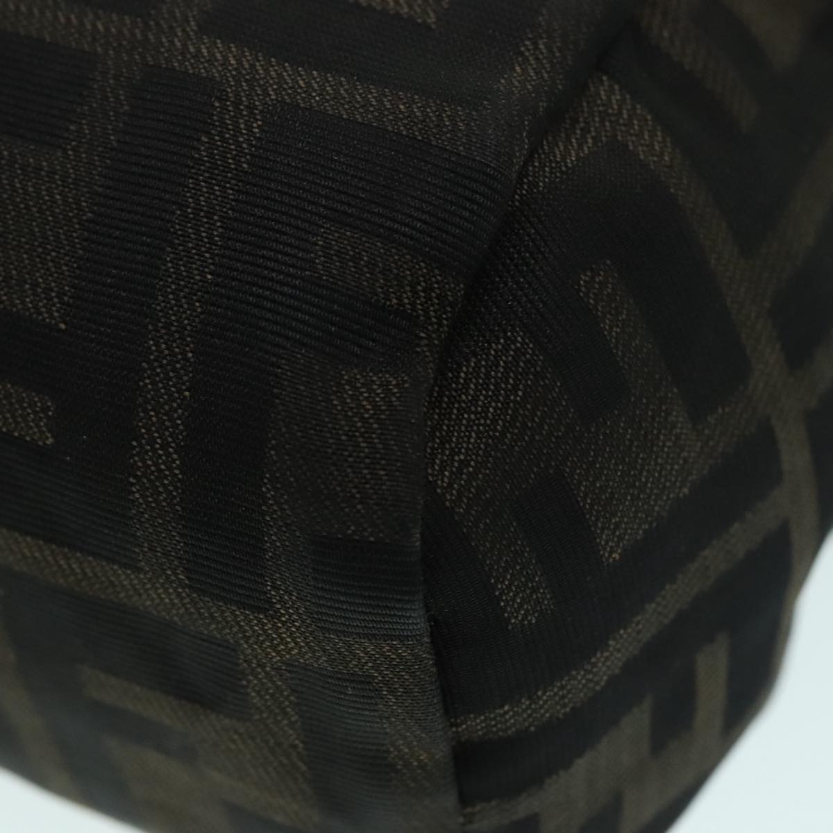FENDI Zucca Canvas Hand Bag Brown Black ep5977