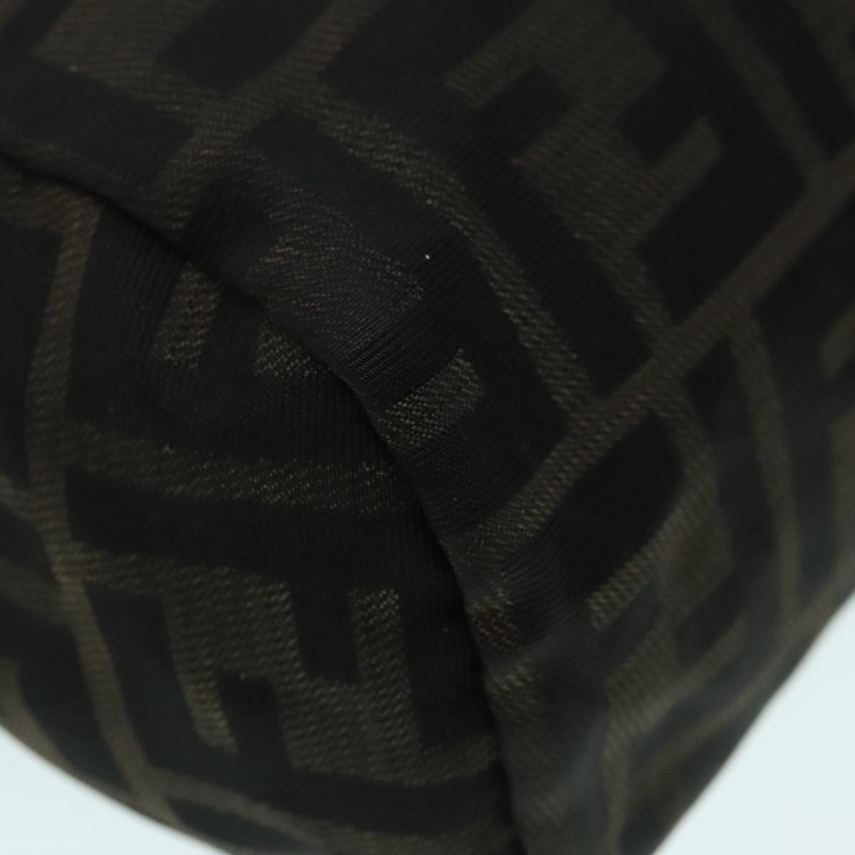 FENDI Zucca Canvas Hand Bag Brown Black ep5977