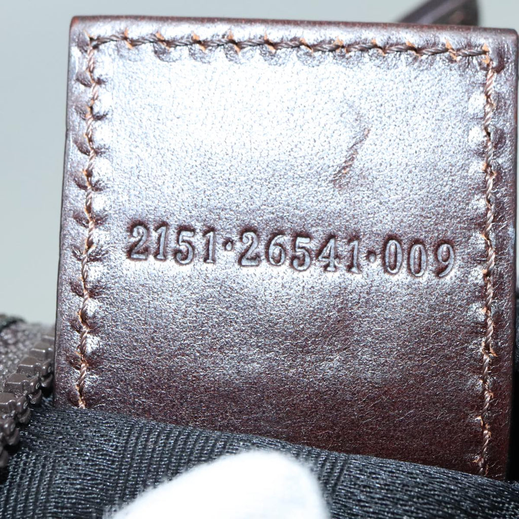 FENDI Zucca Canvas Hand Bag Brown Black ep5977