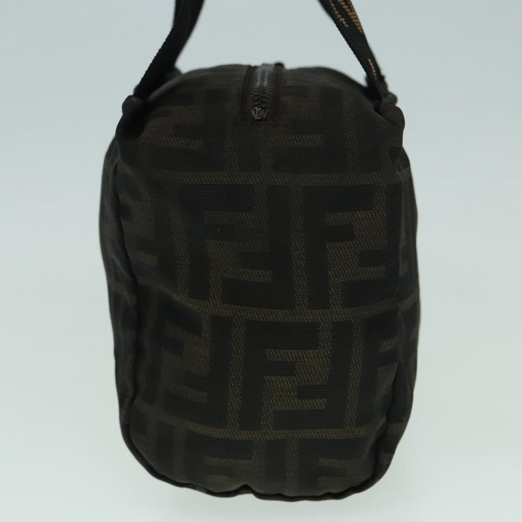 FENDI Zucca Canvas Hand Bag Brown Black ep5977