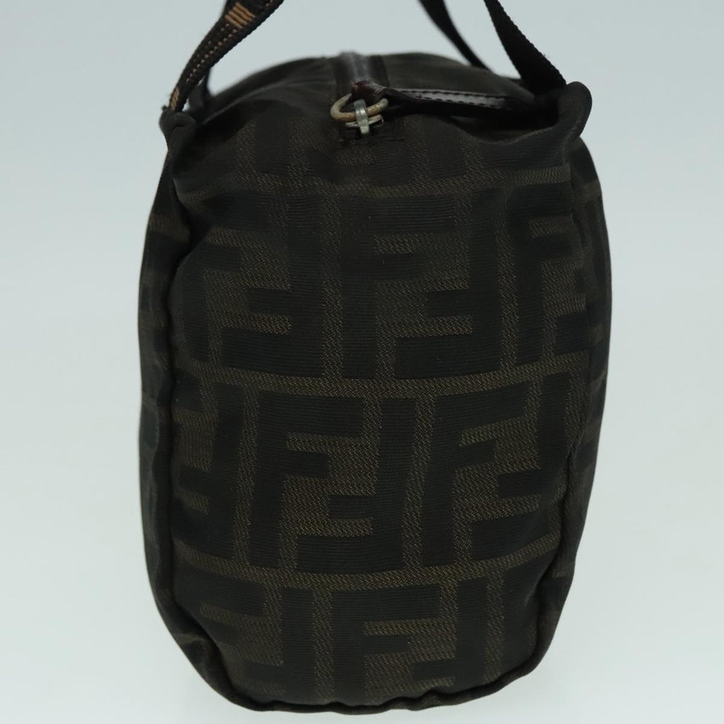 FENDI Zucca Canvas Hand Bag Brown Black ep5977