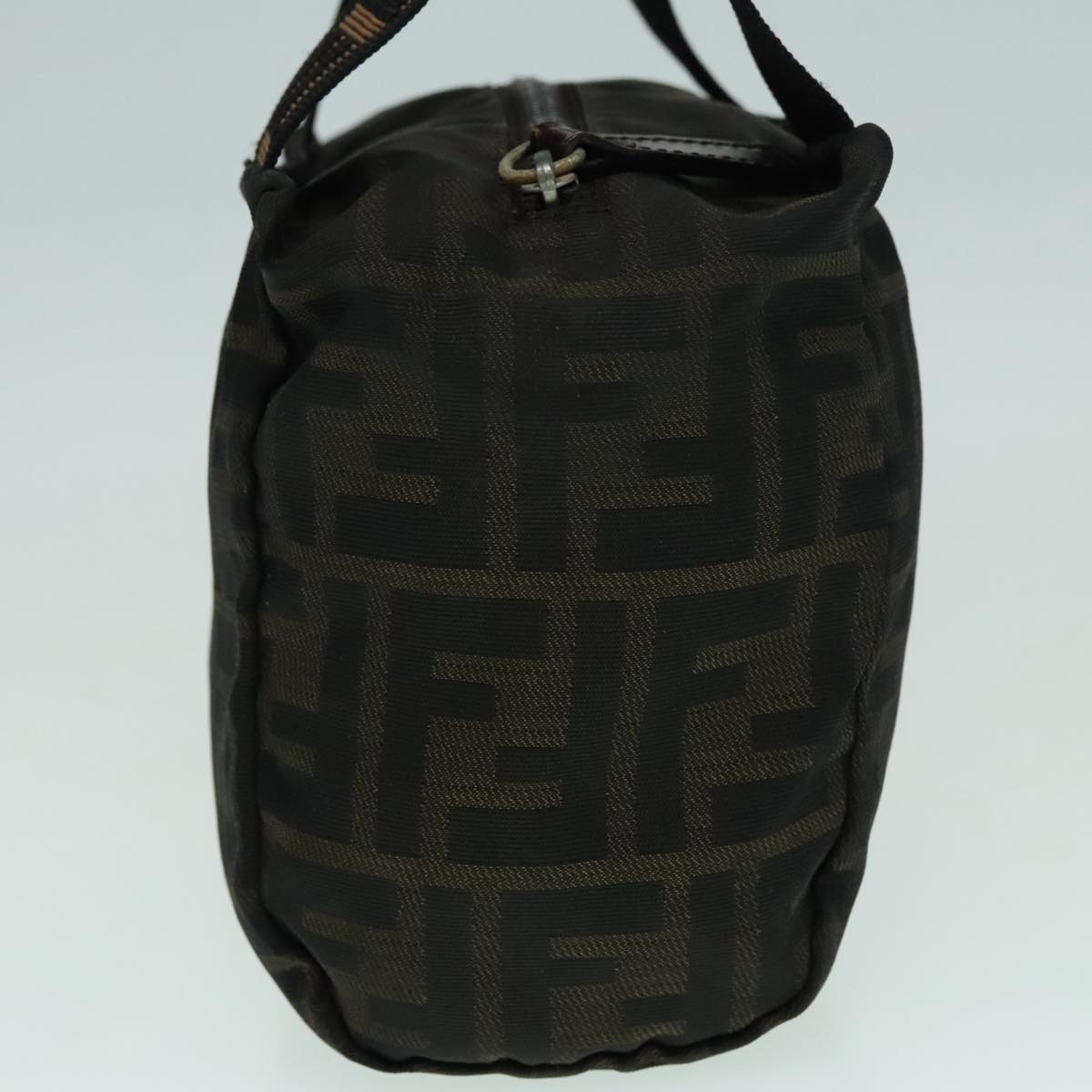 FENDI Zucca Canvas Hand Bag Brown Black ep5977