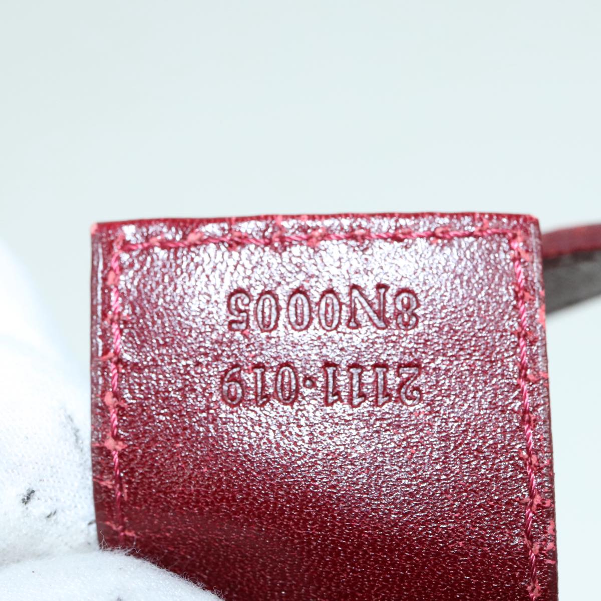 FENDI Zucchino Canvas Hand Bag Red Silver ep5978