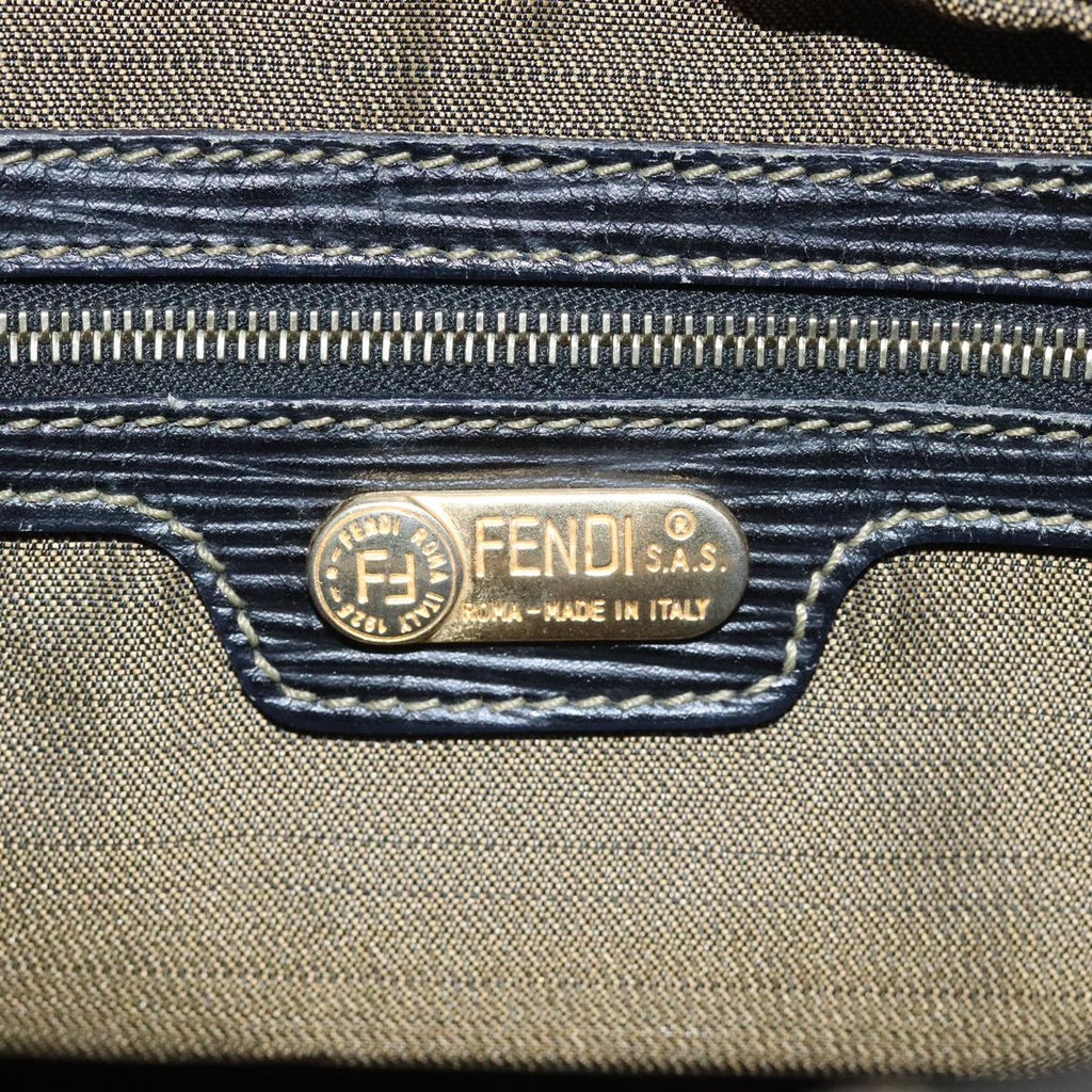 FENDI Zucca Canvas Hand Bag Brown Black ep5979