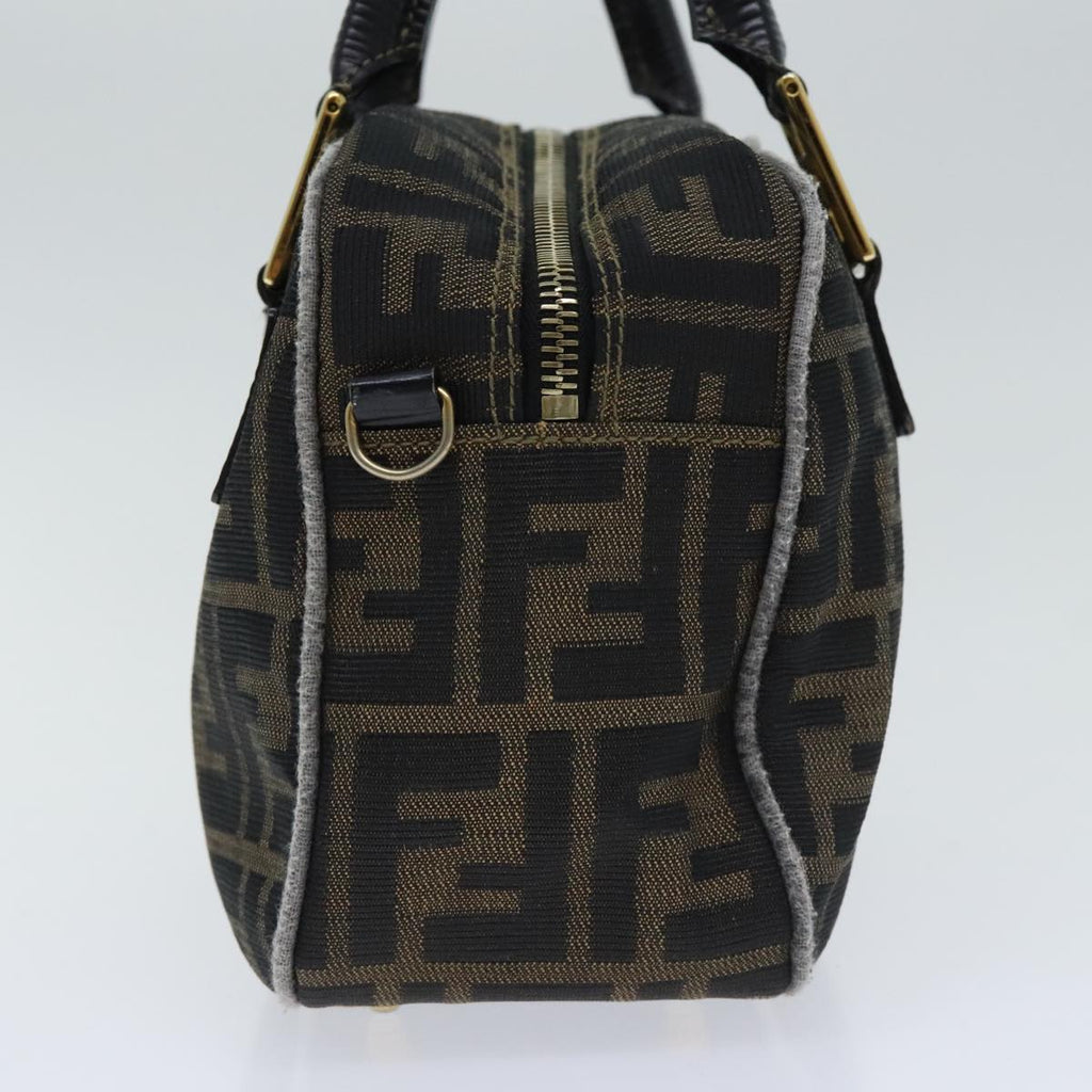 FENDI Zucca Canvas Hand Bag Brown Black ep5979