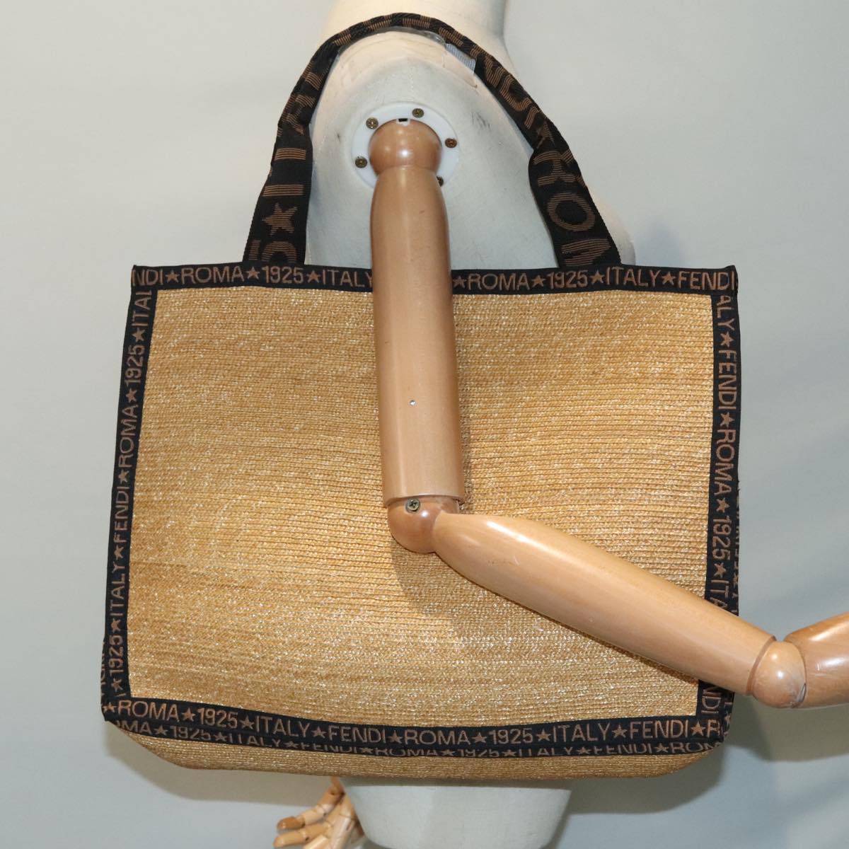 FENDI Tote Bag Straw Beige ep5982