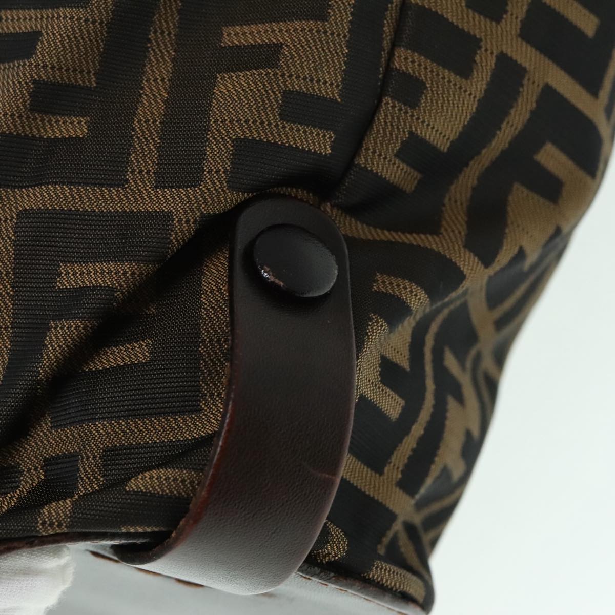 FENDI Zucca Canvas Hand Bag Brown Black ep6007