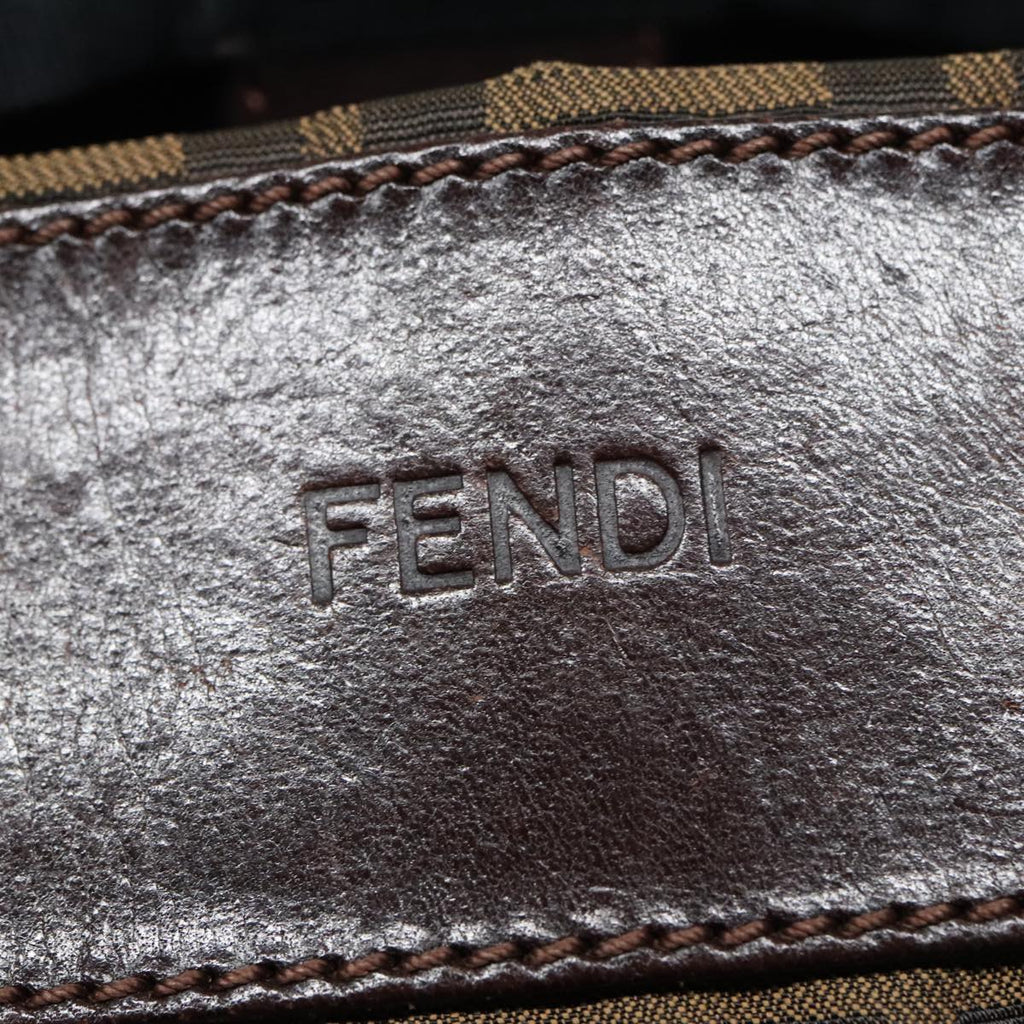 FENDI Zucca Canvas Hand Bag Brown Black ep6007
