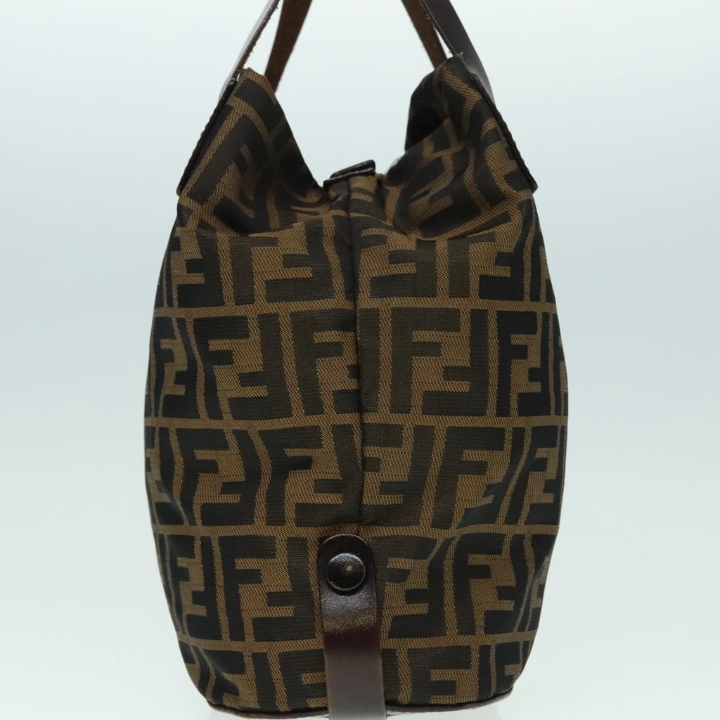 FENDI Zucca Canvas Hand Bag Brown Black ep6007
