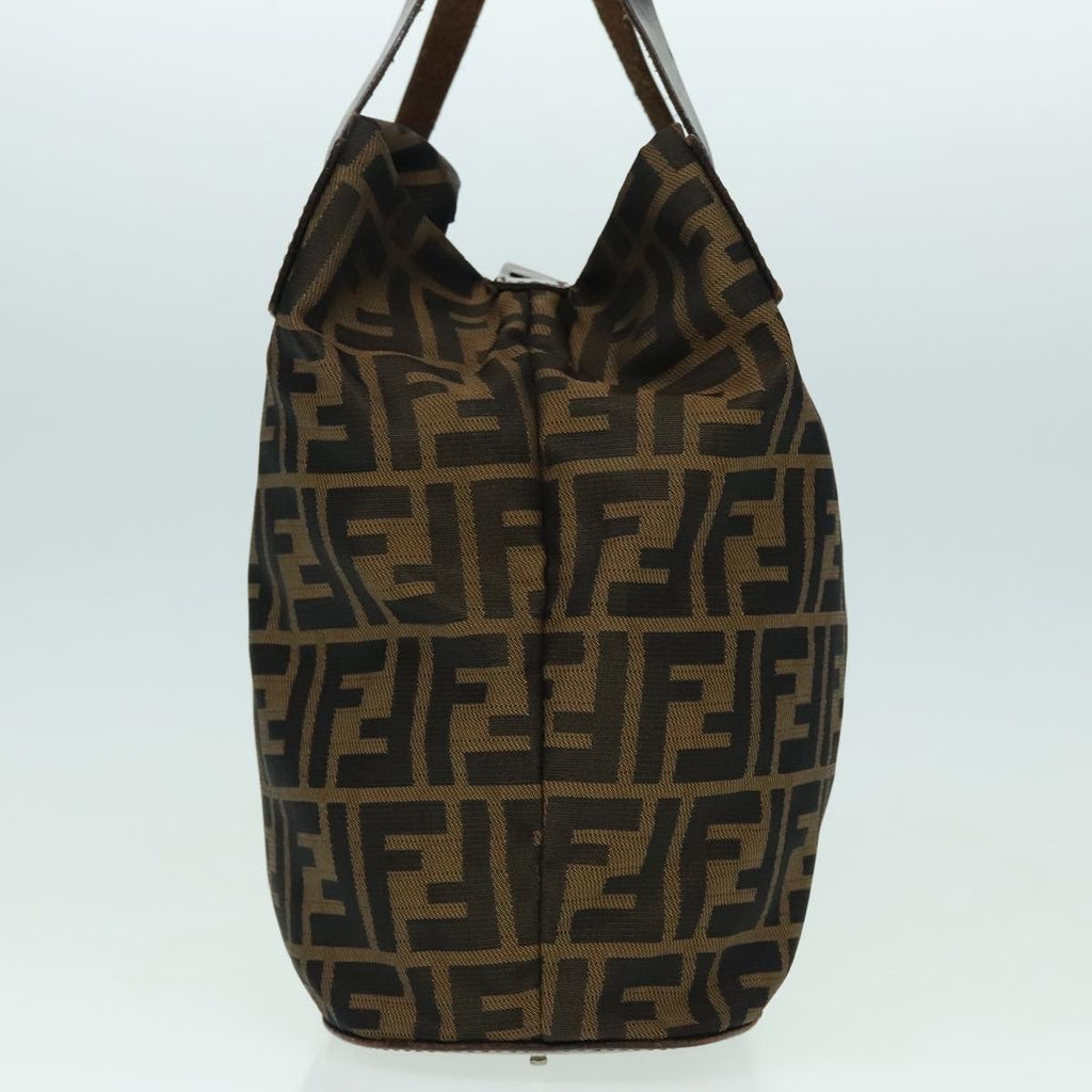 FENDI Zucca Canvas Hand Bag Brown Black ep6007