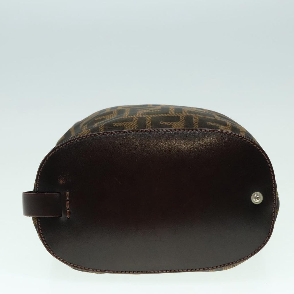 FENDI Zucca Canvas Hand Bag Brown Black ep6007