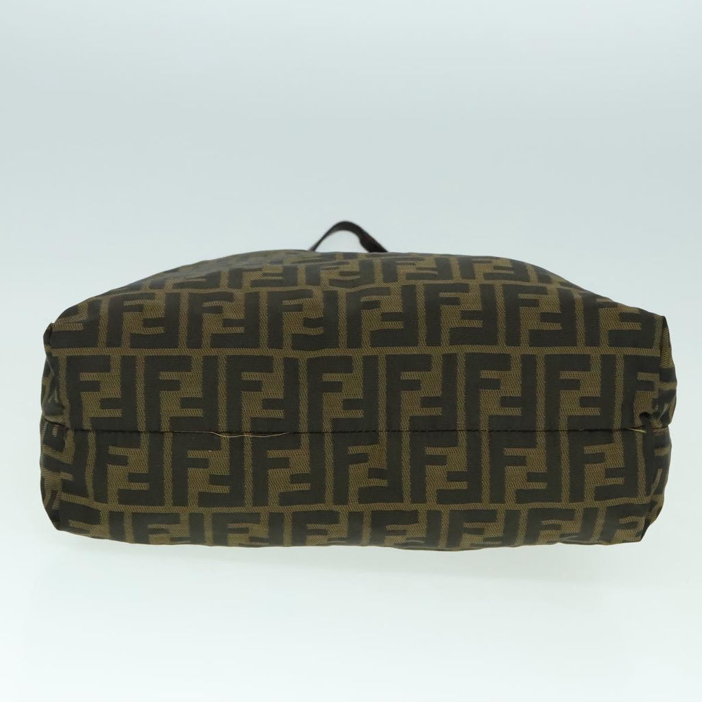 FENDI Zucca Canvas Tote Bag Brown Black Silver ep6014