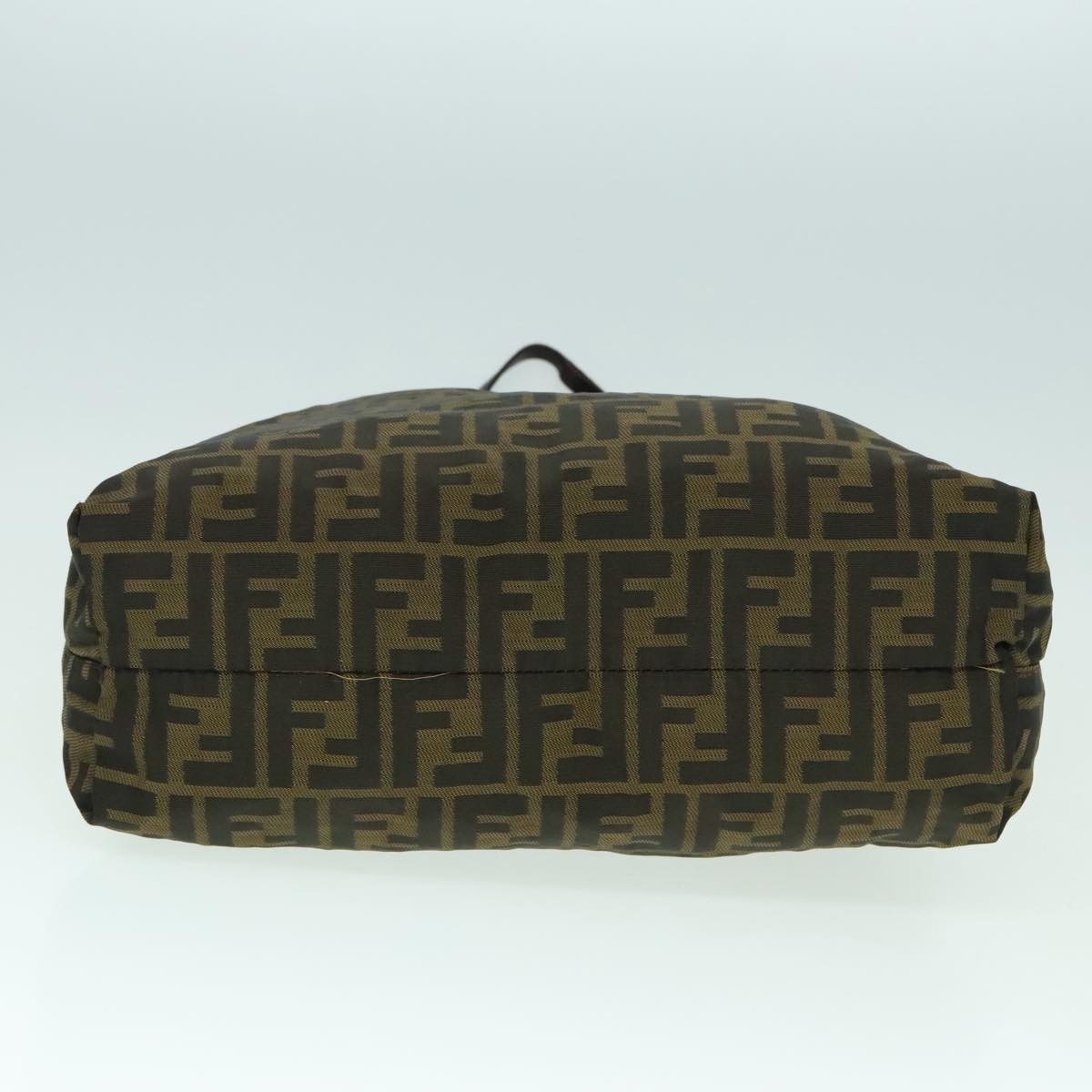 FENDI Zucca Canvas Tote Bag Brown Black Silver ep6014