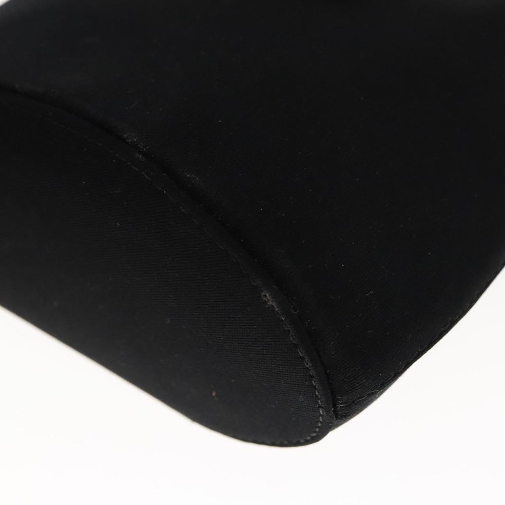 FENDI Mamma Baguette Shoulder Bag Nylon Leather Black Silver ep6018